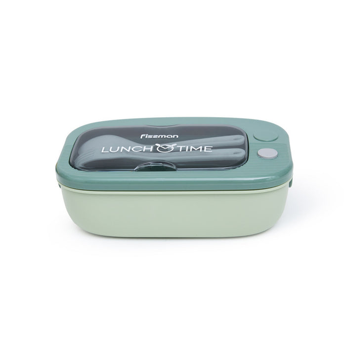 Fissman 2-Compartment Lunch Box 20.5cm/1000ml, Color Green Plastic