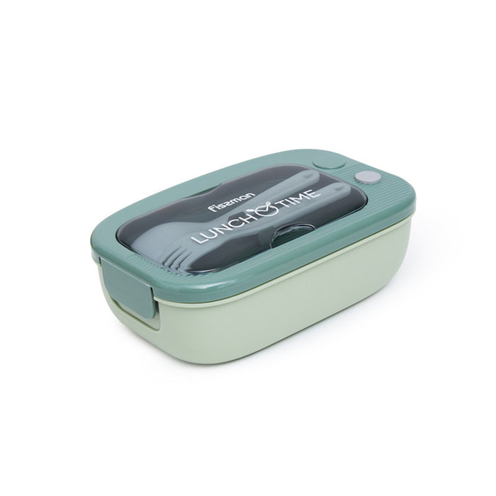 Fissman 2-Compartment Lunch Box 20.5cm/1000ml, Color Green Plastic