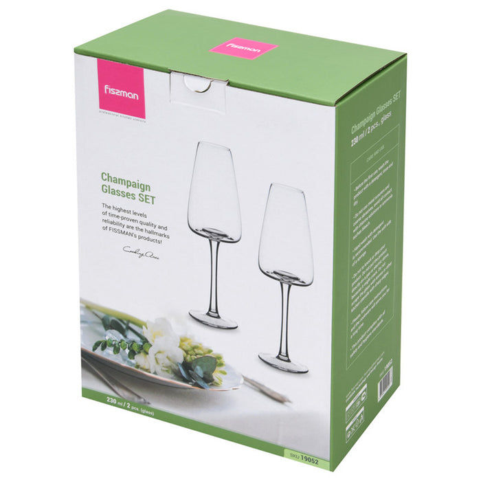 Fissman 2-Piece 230ml Champagne Glass Set
