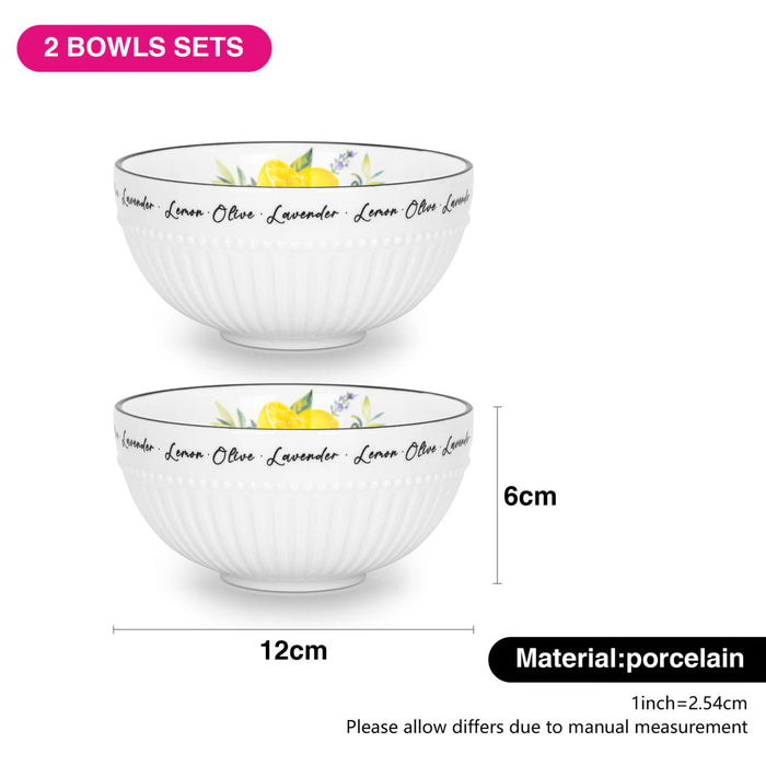 Fissman 2-Piece Bowl Lemon Provence 12cm Porcelain