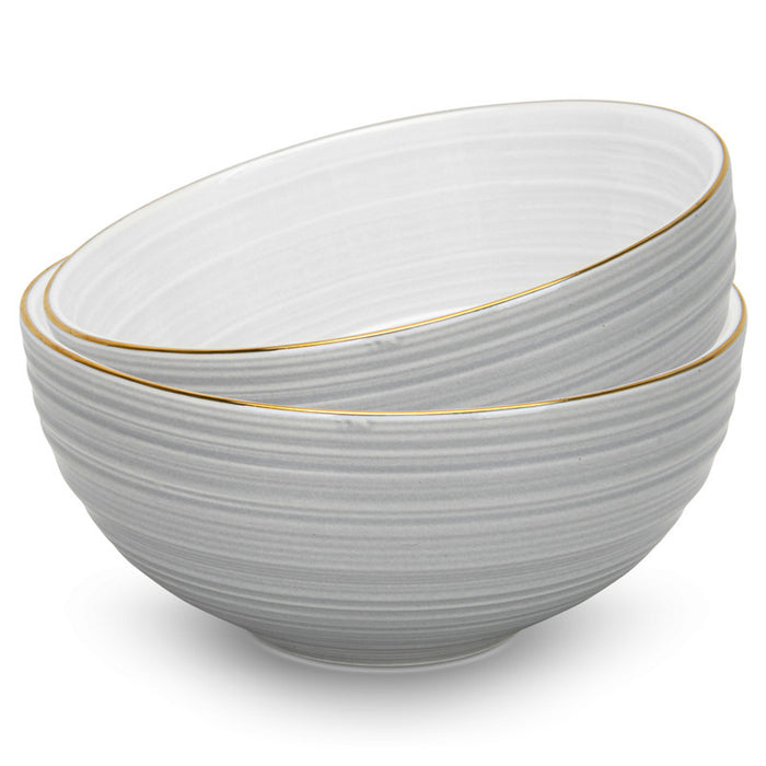Fissman 2-Piece Bowls Firmina Gray 14.5/620ml New Bone China