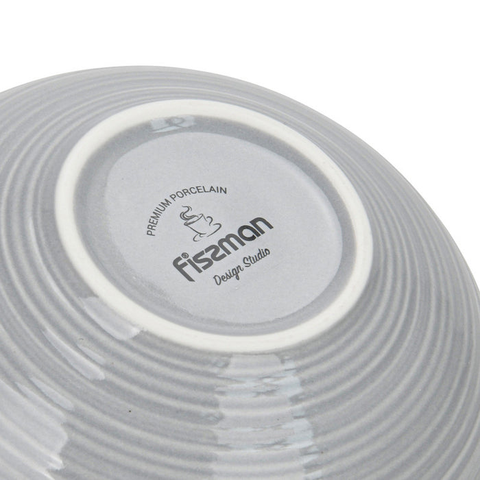 Fissman 2-Piece Bowls Firmina Gray 14.5/620ml New Bone China