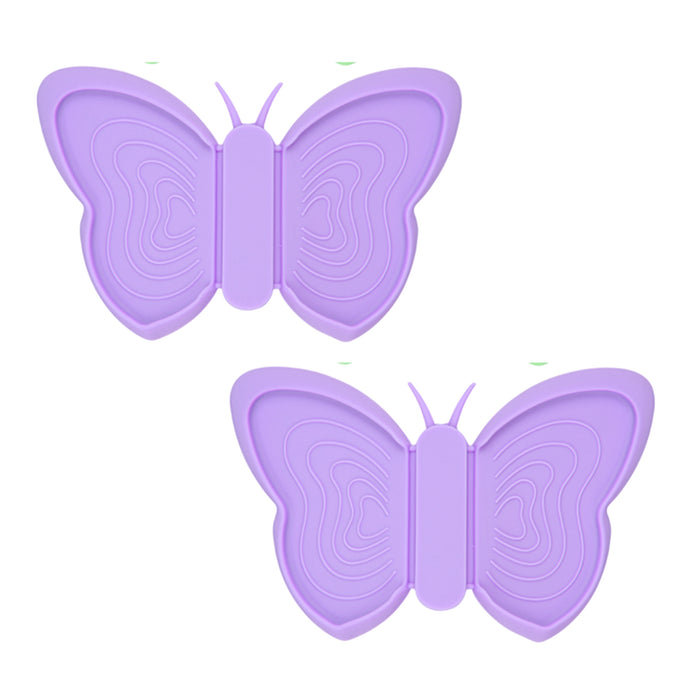 Fissman 2-Piece Butterfly Pot Holder Magnet Set Purple