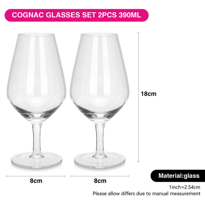 Fissman 2-Piece Cognac Glasses 390 ml Glass