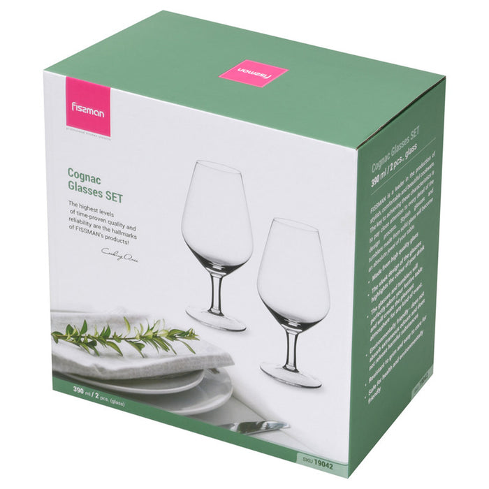 Fissman 2-Piece Cognac Glasses 390 ml Glass