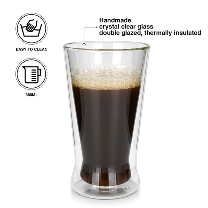 Fissman 2-Piece Double Wall Glasses 380 ml Borosilicate Glass