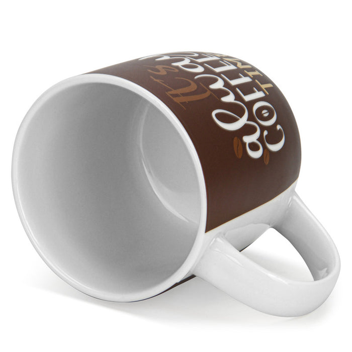 Fissman 2-Piece Mugs 310ml It's Always Coffee New Bone China