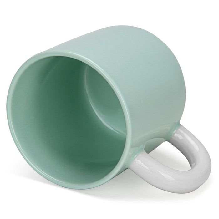 Fissman 2-Piece Mugs 360ml Green New Bone China