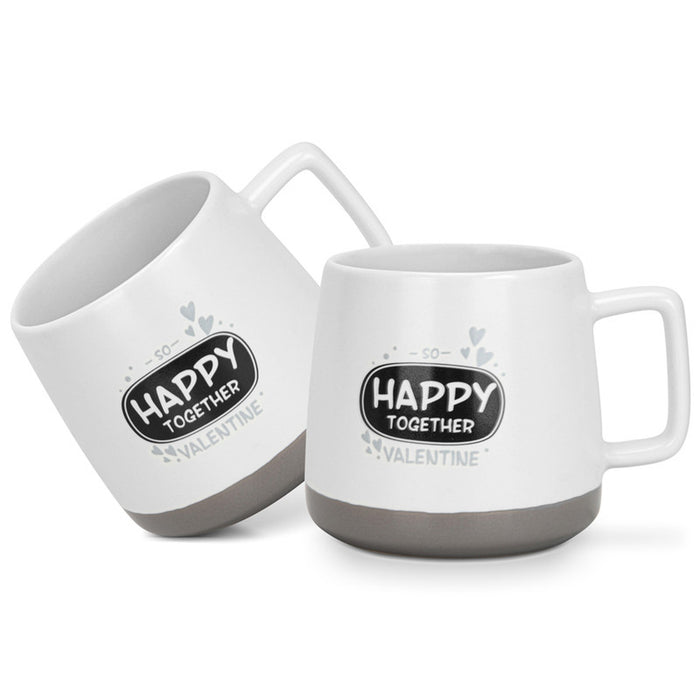 Fissman 2-Piece Mugs 400ml Happy Together New Bone China