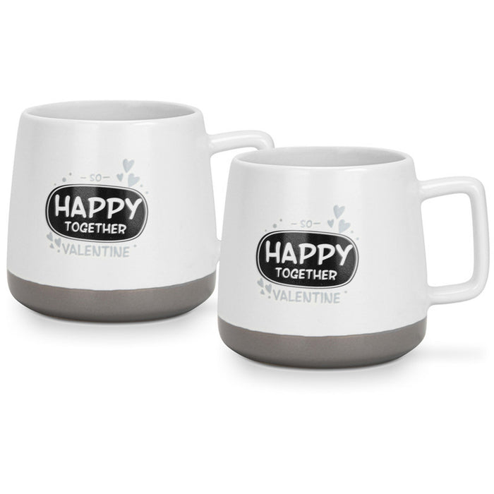 Fissman 2-Piece Mugs 400ml Happy Together New Bone China