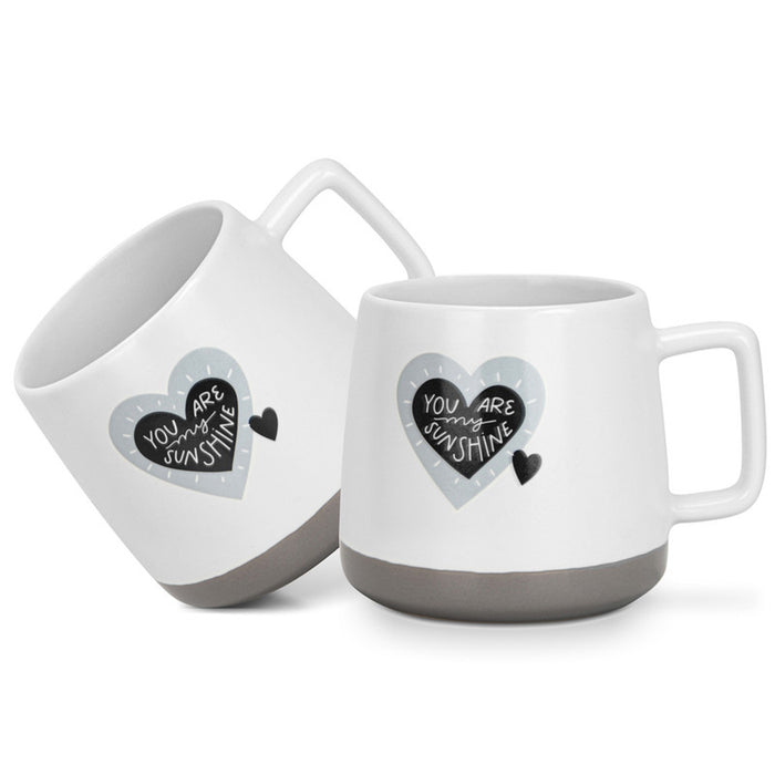 Fissman 2-Piece Mugs 400ml You Are My Sunshine New Bone China