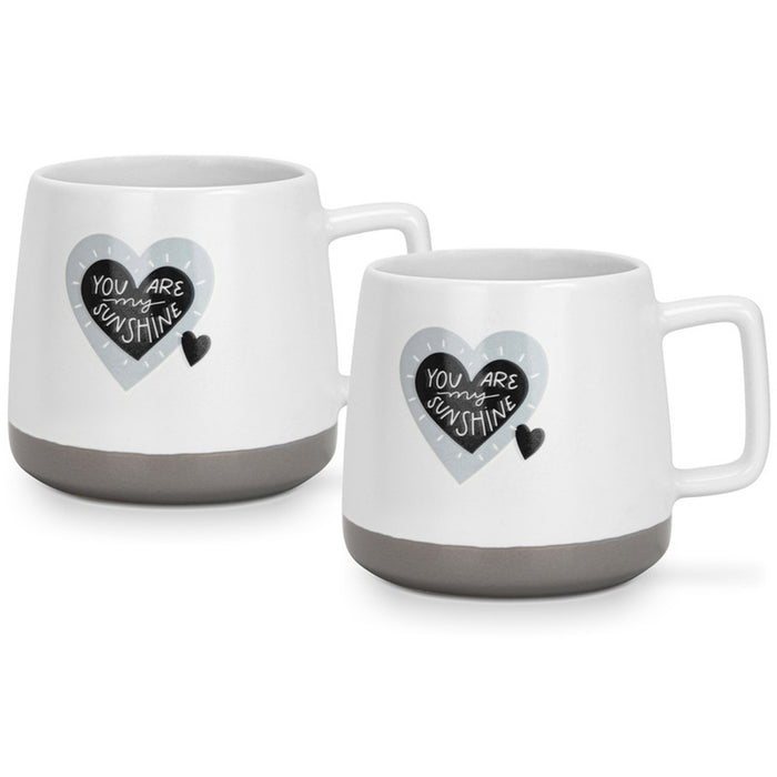 Fissman 2-Piece Mugs 400ml You Are My Sunshine New Bone China