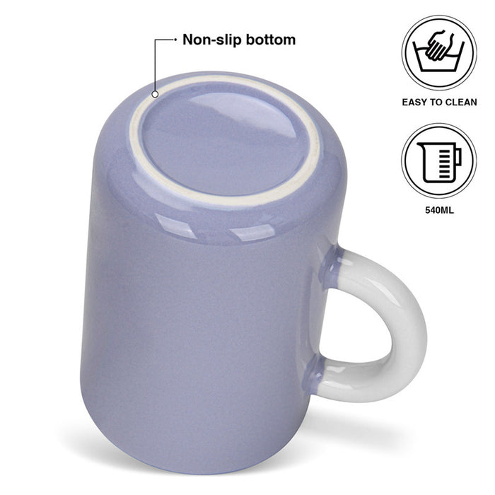 Fissman 2-Piece Mugs 540ml Lilac New Bone China