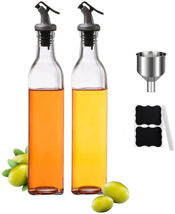 Fissman 2-Piece Oil And Vinegar Glass Bottle Set Multicolour 2x500ml
