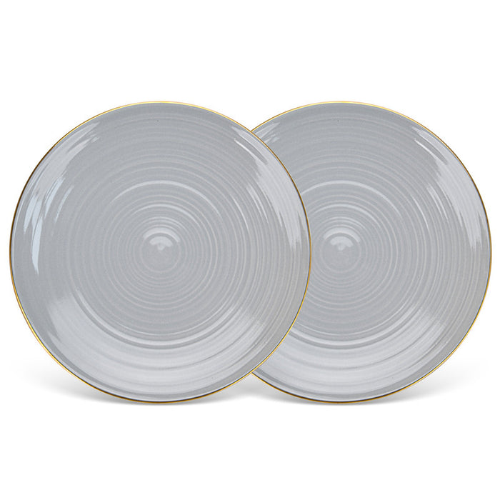 Fissman 2-Piece Plates Firmina Gray 26cm New Bone China