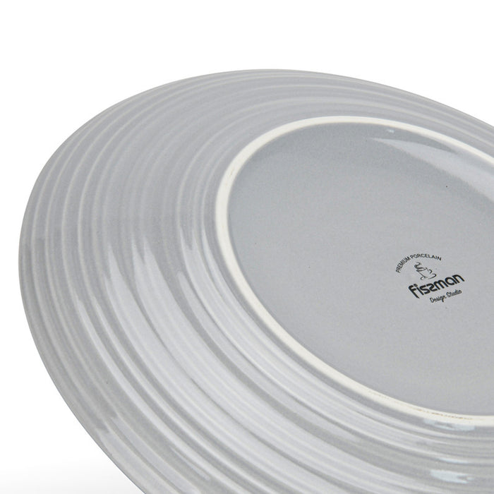 Fissman 2-Piece Plates Firmina Gray 26cm New Bone China