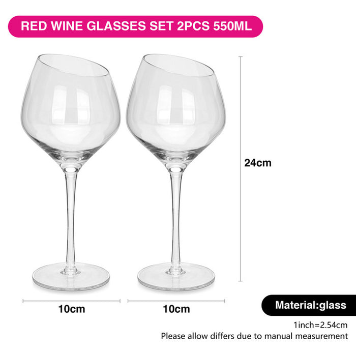 Fissman 2-Piece Red Wine Glasses 550ml Glass