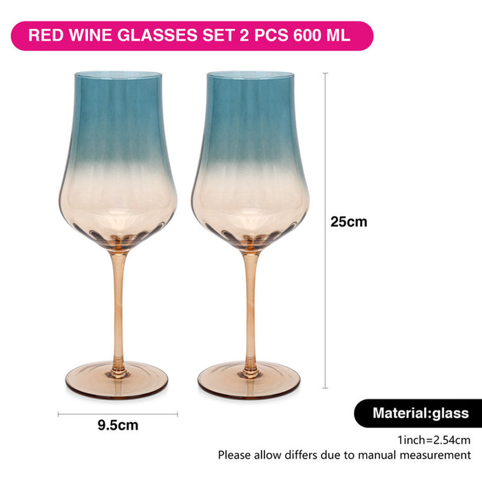Fissman 2-Piece Red Wine Glasses 600ml Glass