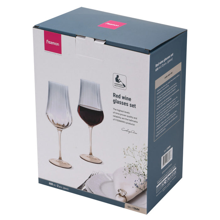 Fissman 2-Piece Red Wine Glasses 600ml Glass