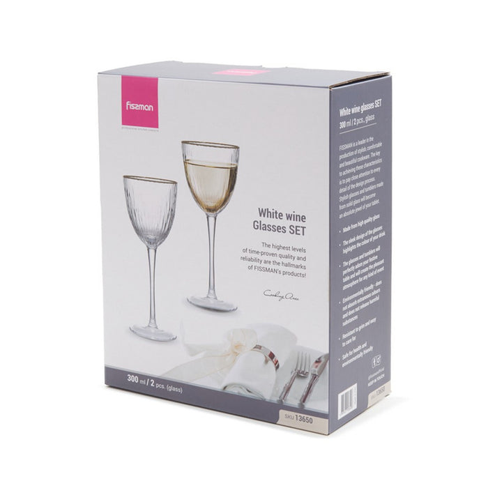 Fissman 2-Piece White Wine Glasses 300ml Glass