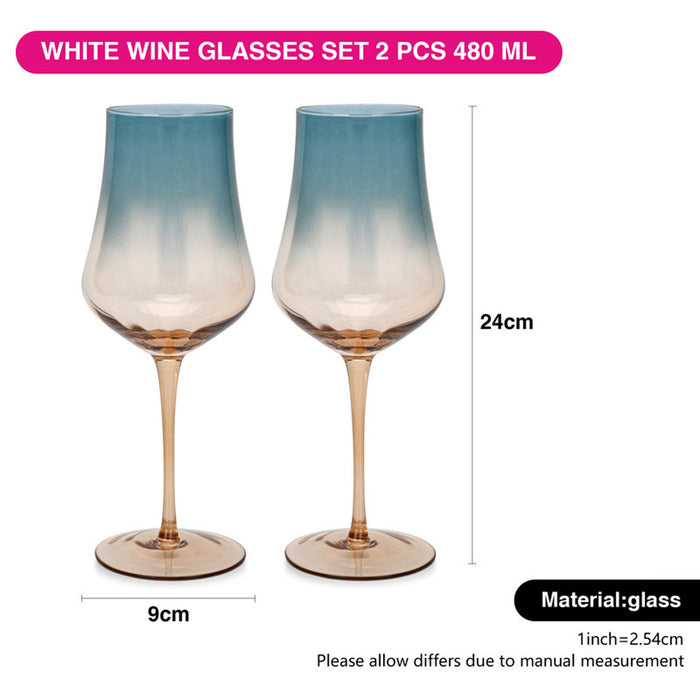 Fissman 2-Piece White Wine Glasses 480ml Glass