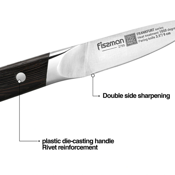 3.5'' Paring Knife FrankFruit Series, with Sturdy And Elegant Handle, Minimalist Design with Sharp Blade