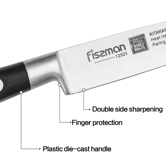 Fissman 3.7" Paring Kitakami Knife Black