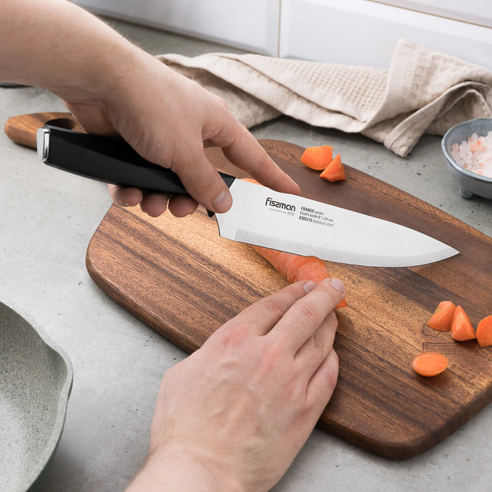 Fissman 3-Piece Knife Set, Stainless Steel Franco Series 8'' Chef Knife, 5'' Utility Knife, 3.5'' Paring Knife