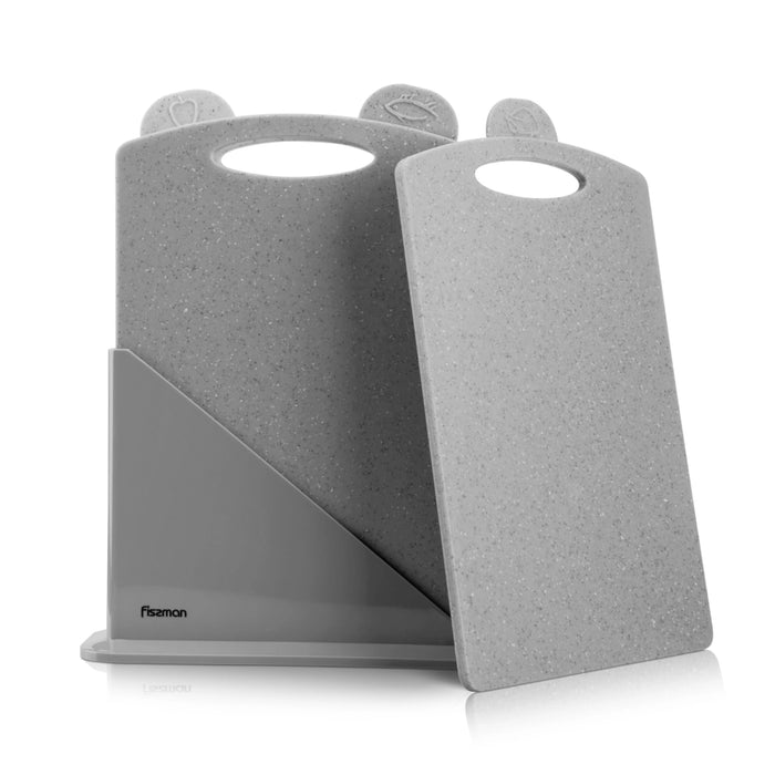 3-Pieces Cutting Board with Stand 31cm