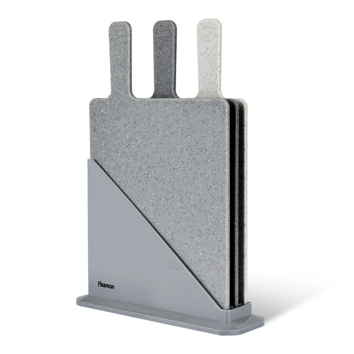 3-Pieces Plastic Chopping Boards with Stand