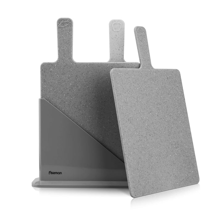 3-Pieces Plastic Chopping Boards with Stand