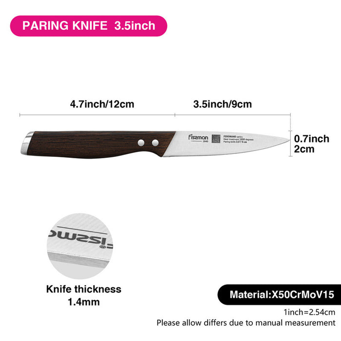 Fissman 3.5'' Paring Knife Ferdinand (X50CrMoV15 steel)