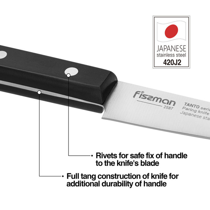 Fissman 3.5''Paring TANTO (3Cr13 steel)