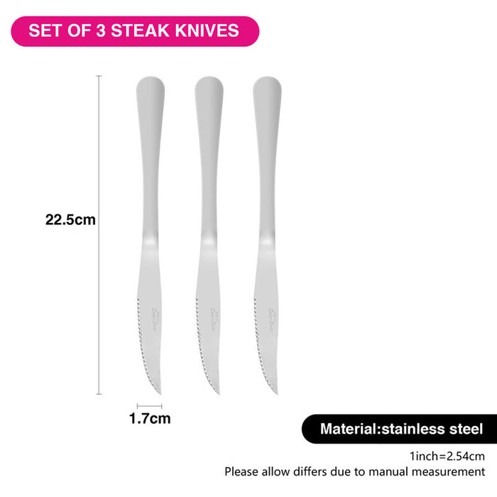 Fissman 3-Piece Steak Knives Flavia 22.5cm Stainless Steel