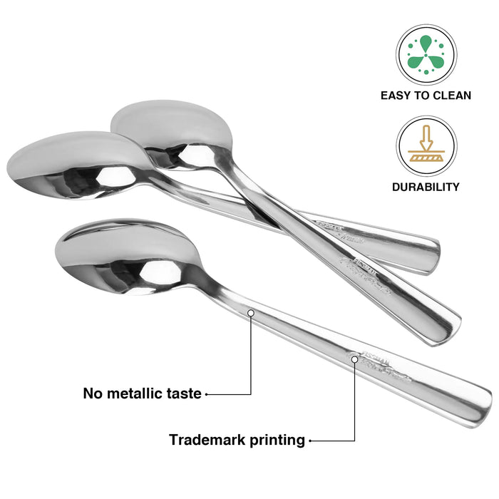 Fissman 3-Piece Tea Spoon 15cm, Stainless Steel Cutlery Set Flor Series