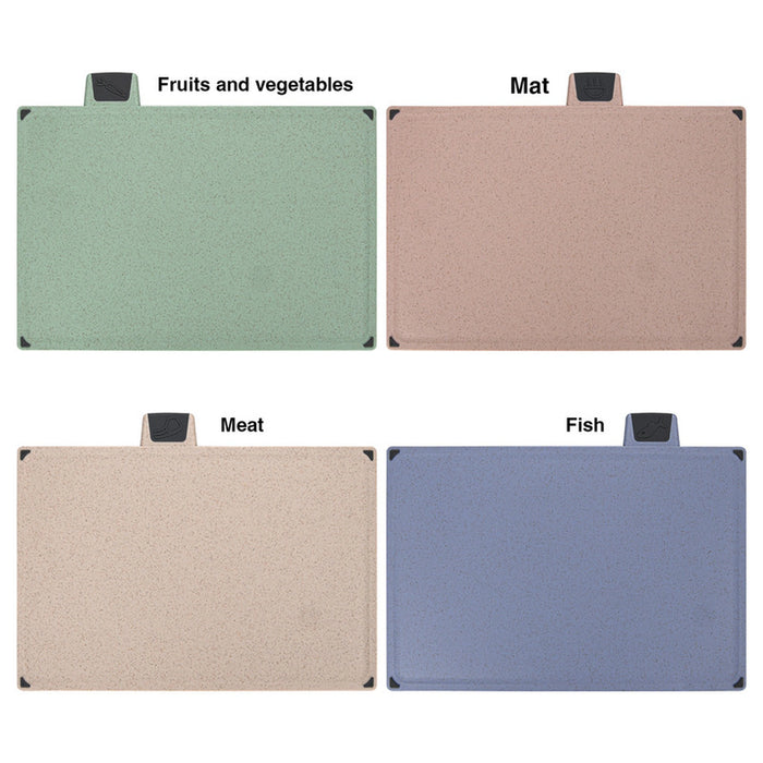 Fissman 4-Piece Cutting Board Set 30cm _ Color-Coded with Unique Icons