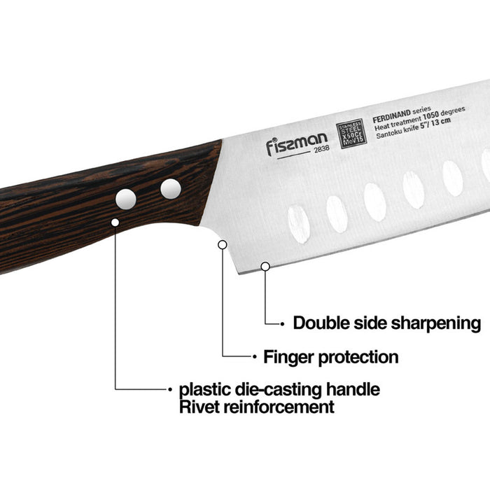Fissman 5'' Santoku Knife Ferdinand (X50CrMoV15 steel)