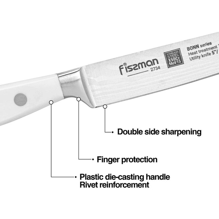5'' Utility Knife Bonn Series, with Sharp Blade and Sturdy Non Slip Handle