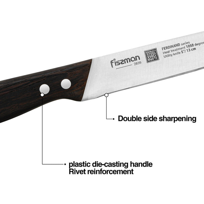 Fissman 5'' Utility Knife Ferdinand (X50CrMoV15 steel)