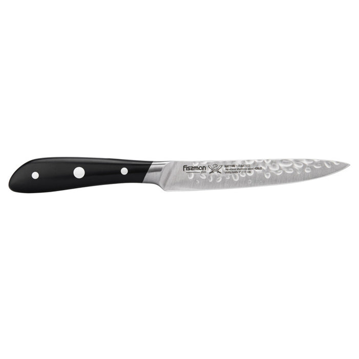 Fissman 5" Utility Knife Hattori Hammered 420j2 Steel