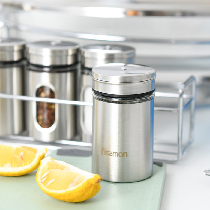 Fissman 5-Piece Salt And Pepper Shaker Glass 80ml