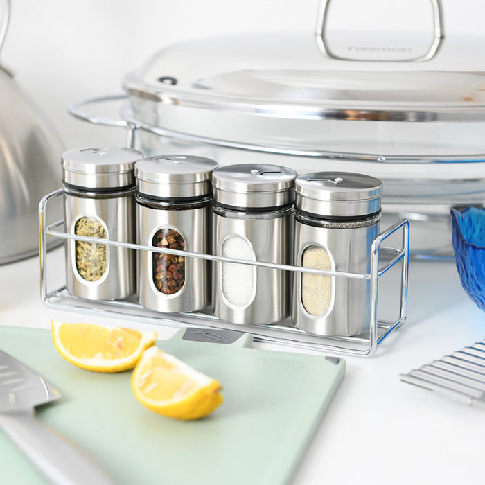 Fissman 5-Piece Salt And Pepper Shaker Glass 80ml