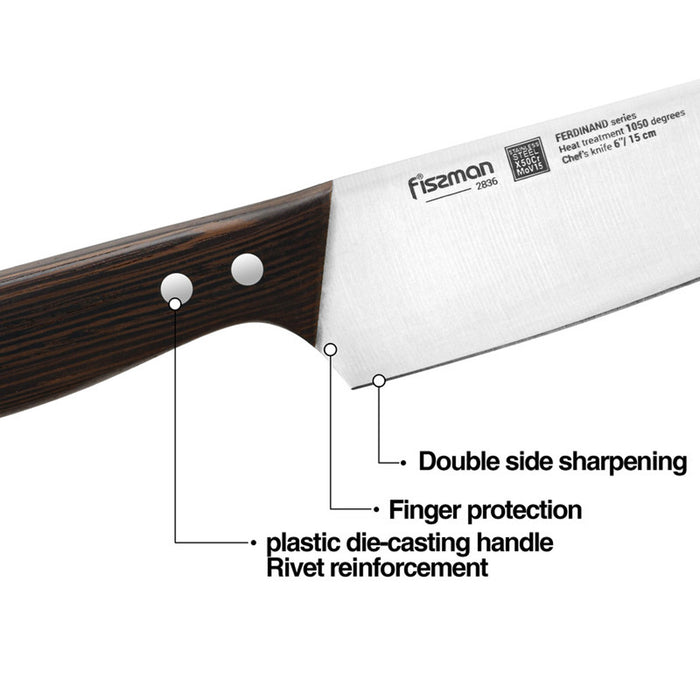 Fissman 6'' Chef Knife Ferdinand (X50CrMoV15 steel)