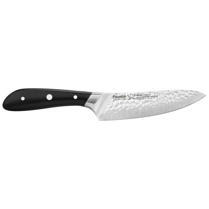 Fissman 6" Chef Knife Hattori Series Black/Silver 6inch