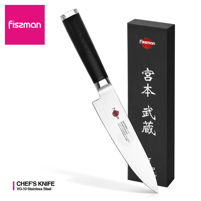6" Chef's Knife Samurai Musashi 15cm (Steel DAMASCUS)