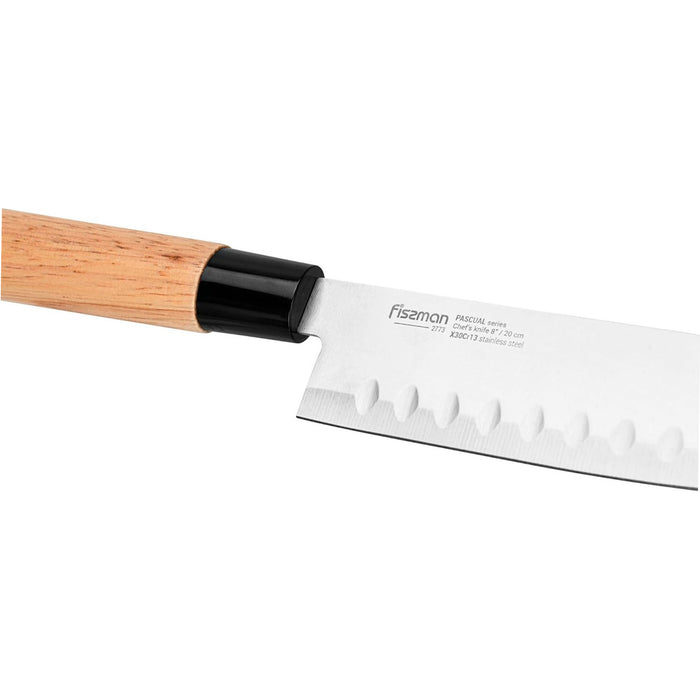 Fissman 6-Piece Kitchen Knife Set with Wooden Block, Stainless Steel Pascual Series Multicolor