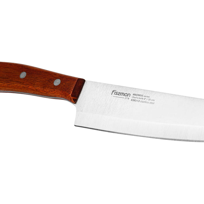 Fissman 6-Piece Kitchen Knife Set with Wooden Block, Stainless Steel Pascual Series