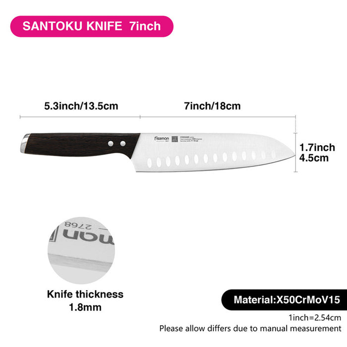 Fissman 7'' Santoku Knife Ferdinand (X50CrMoV15 steel)
