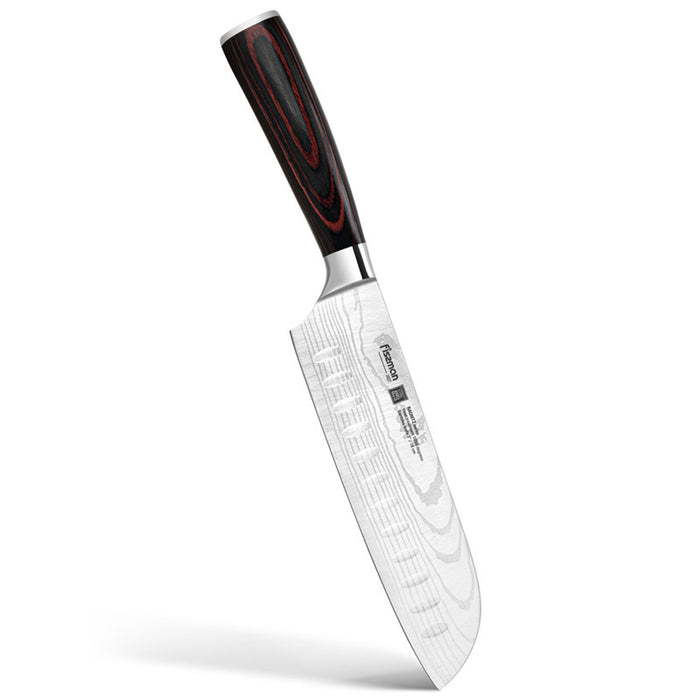 Fissman 7'' Santoku Knife Japanese Utility Knife, German Alloy X50CrMoV15 Stainless Steel Ragnitz Series