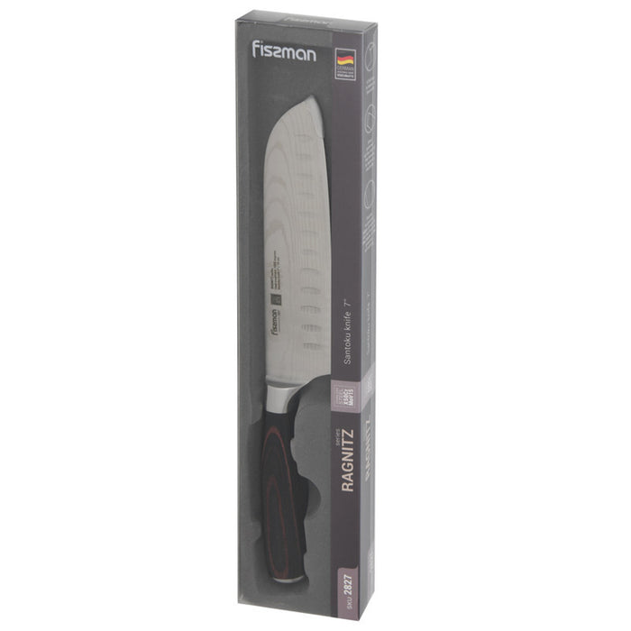 Fissman 7'' Santoku Knife Japanese Utility Knife, German Alloy X50CrMoV15 Stainless Steel Ragnitz Series